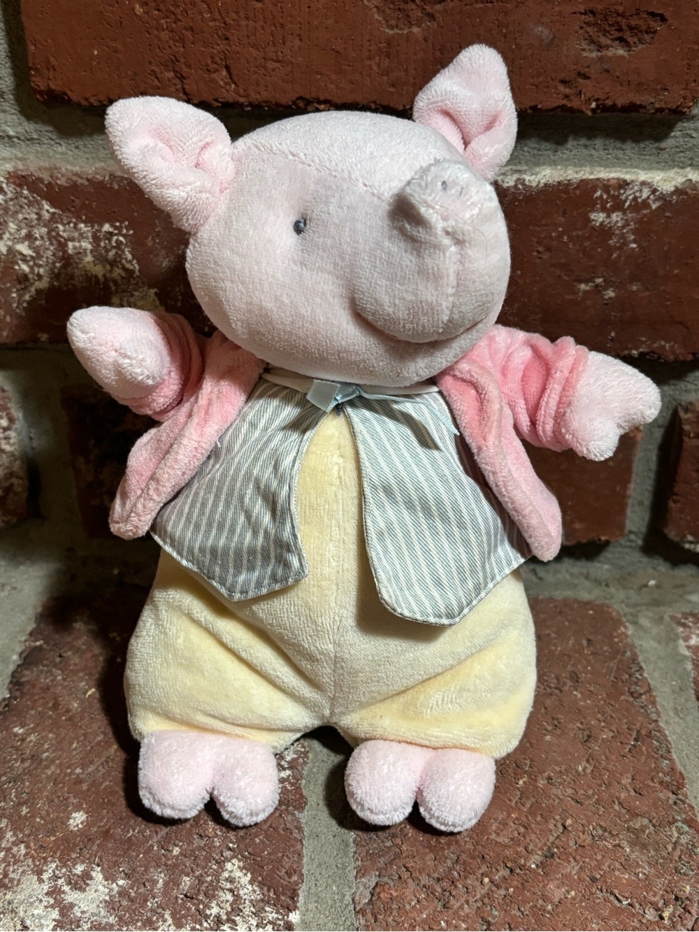 Eden Beatrix Potter Pigling Bland Stuffed Animal with Striped Vest 7”